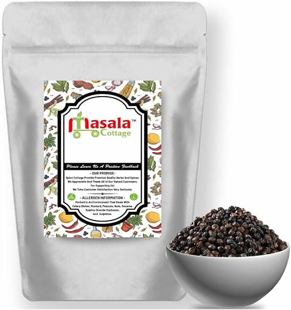 black peppercorns whole premium quality by Masala Cottage® 25g-1.9kg (90, Grams)
