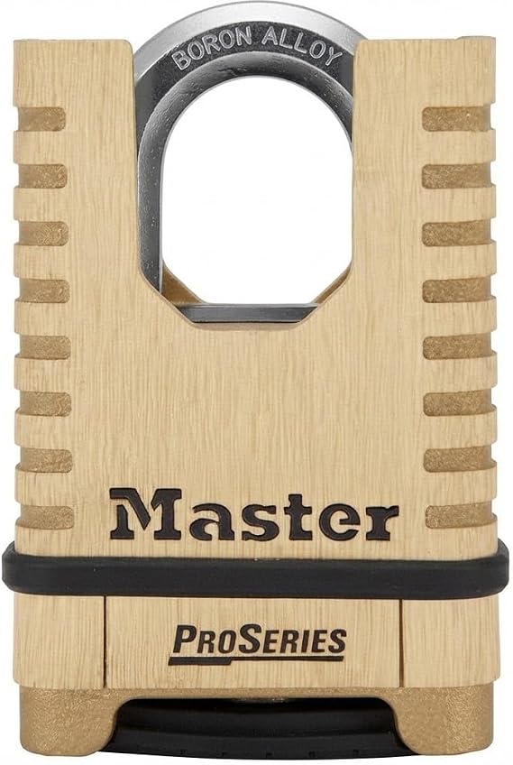 Master Lock, pirinç, asma kilit, ProSeries 2-1/4 inç genişliğinde kendi şifreli kilidinizi ayarlayın, 1177D, 15,3 cm x 7,5 cm x 3,5 cm