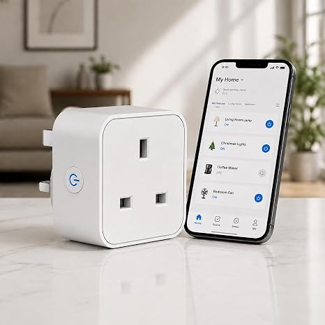 Smart Plug, 13A WiFi Socket that Work with Alexa Google Home, 1Pack