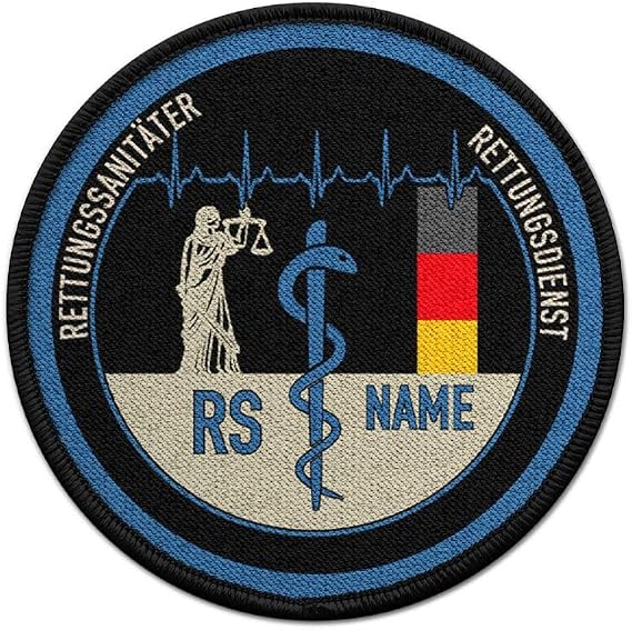 Copytec Patch Personalised Paramedic Justice Uniform RS RettSan #45559