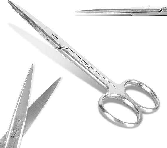 Safety First Aid Group Stainless Steel Sharp/Sharp Ends Straight Scissors 127mm – Precision Medical Scissors for First Aid and Healthcare Use