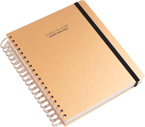 Kokonote Official Desert Sand 2022 Week To View Diary - 2022 Weekly Planner - A5 Planner With Stickers and Pocket - 2022 Diary