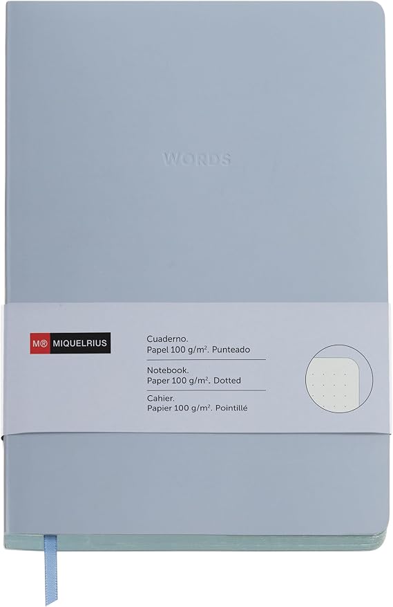 Miquelrius - Dotted A5 Notebook, 64 Sheets, Blue