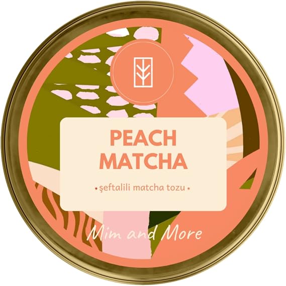 Mim and More Peach Matcha - Şeftali Aromalı Matcha, 25 gr