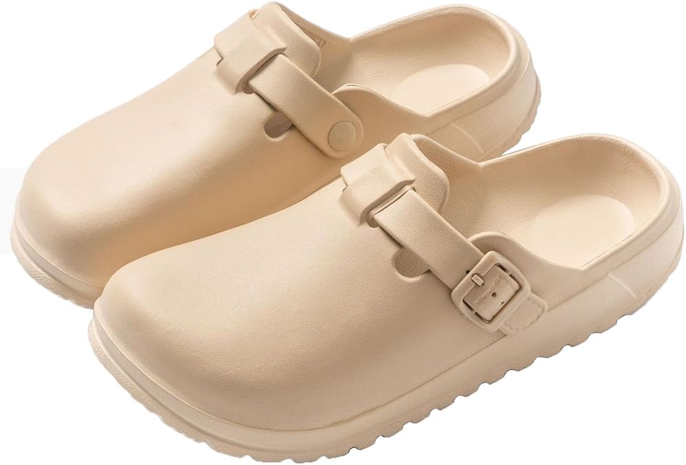 Arch Support Nurse Clogs for Women Men, Adjustable Buckle Non Slip Work Shoes Chef Garden Sandals, Slip-On Slide Slippers