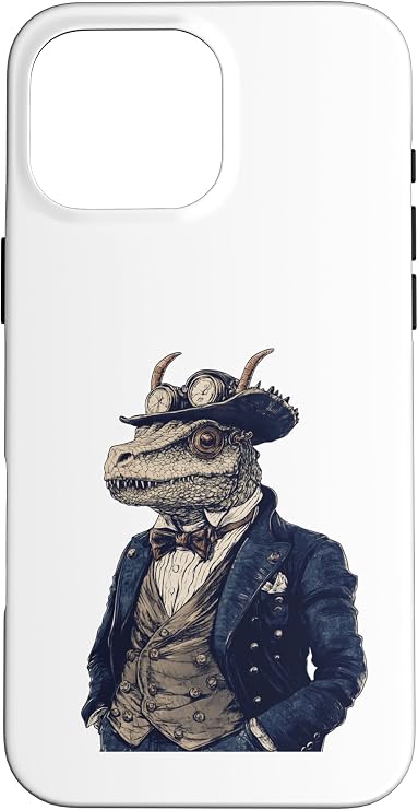 Stygimoloch Dinosaur Steampunk Case for iPhone 16 Pro Max