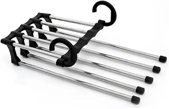 Busstier Multi-Purpose Layered Hanger Organizer, In-Cabinet Movable Trousers, Tie and Shawl Hanger System