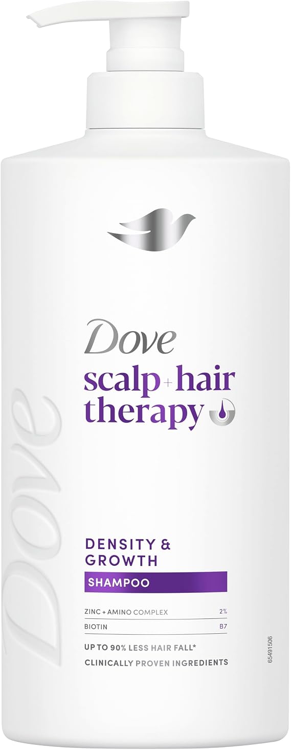 Dove scalp + hair therapy Density & Growth¹ Shampoo hair care with Amino Complex, Zinc and Biotin for up to 90% less hair fall 700 ml