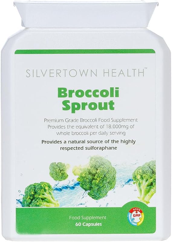 Pure Broccoli Sprout - 60 Capsules * Supplies per Daily Serving - Broccoli Extract Equivalent to 18,000mg of Whole Broccoli Powder & Sulforaphane 6mg.