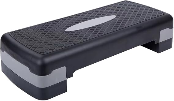 Aerobic Stepper Platform Adjustable – 3, 4 & 5 Level Height Non-Slip Exercise Step Board for Home Gym, Cardio, Step Aerobics, Yoga & Strength Training Indoor Fitness Workout Equipment