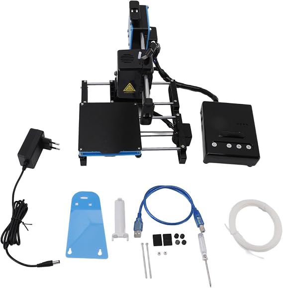 3D Printer for Kids, Small Desktop 3D Printing Machine with 100x100x100mm Print Size, Compatible with PLA Filament for DIY Enthusiasts Beginners (UK Plug)