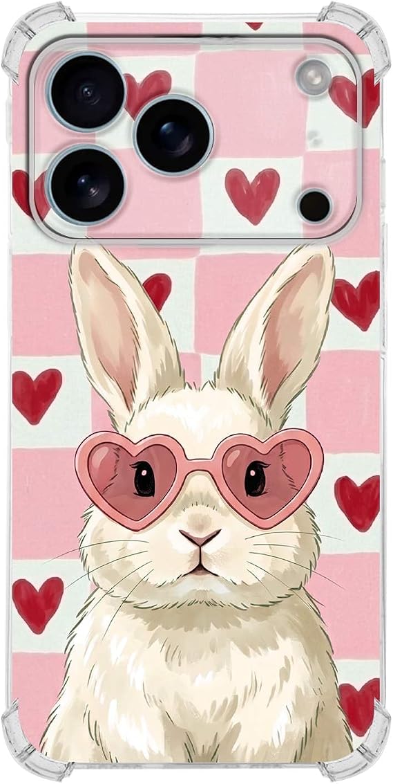 PrintiFy Apple iPhone 17 Pro ile Uyumlu Pembe Pötikare Serisi Pembe Zıpzıp Tasarımlı Uv Baskılı Köşe Korumalı Antişok Kılıf