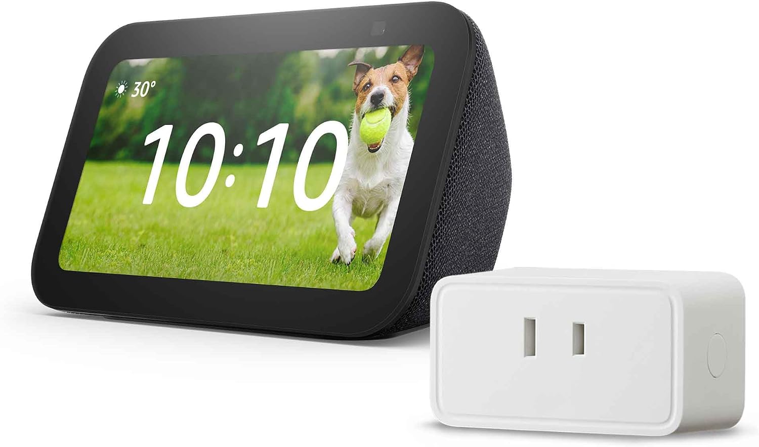Echo Show 5 3rd Generation Charcoal  Amazon Basic Smart Plug