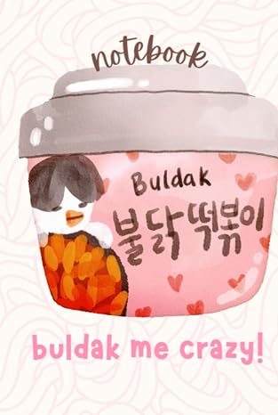Premium Korean Notebook |''buldak me crazy!''| Ramen | Korean Themed | Work, School | Girls, Women | Planner | Journal | Pink