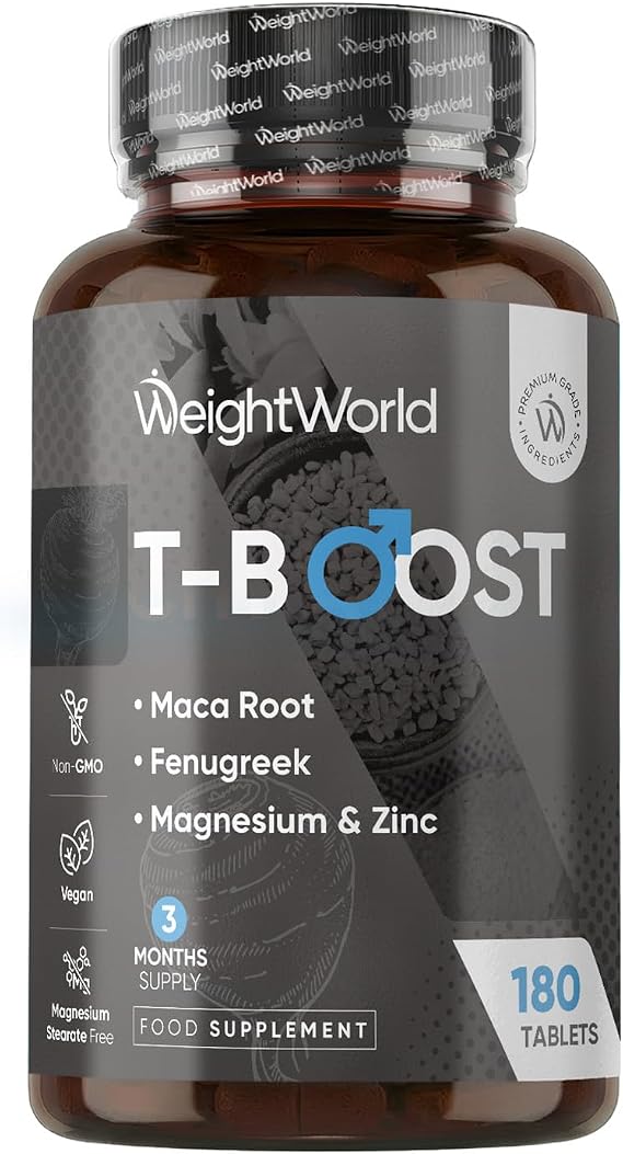 Testosterone Supplements for Men - 180 Vegan Tablets - 3 Months Supply