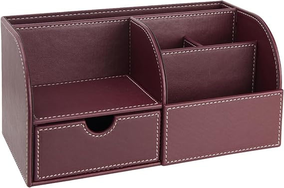 Masaüstü Düzenleyici,Kalemlik,Kumandalık,Küpbloknotluk,Tabletlik,Kitaplık,6 Gözlü,Çekmeceli,Desktop Organizer,Vegan,24,5 * 13 * 12