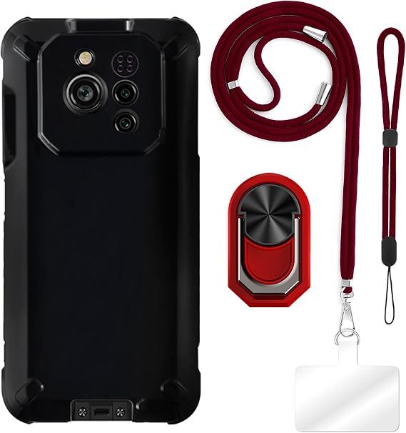 Case Accessory Bundle for RugOne Xever 7 Pro - Black+Red