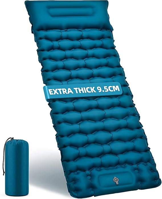 Camping Sleeping Pad Self Inflating 9.5CM Thick Sleeping Mattress Single