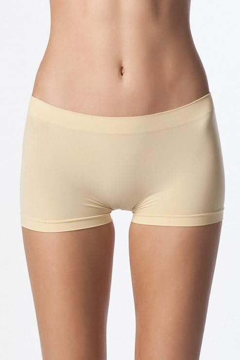 Kadın Dikişsiz Mini Şort, Slip Kesim, Ten Rengi 2008 Taktel Dikişsiz Mini Şort