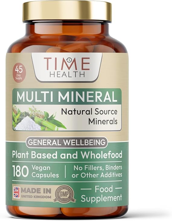 Daily Multi Mineral - Natural Source & Plant-Derived - Contains Ionic and Trace Minerals - Zero Additives - UK Manufactured - Pullulan (180 Capsule Bottle)
