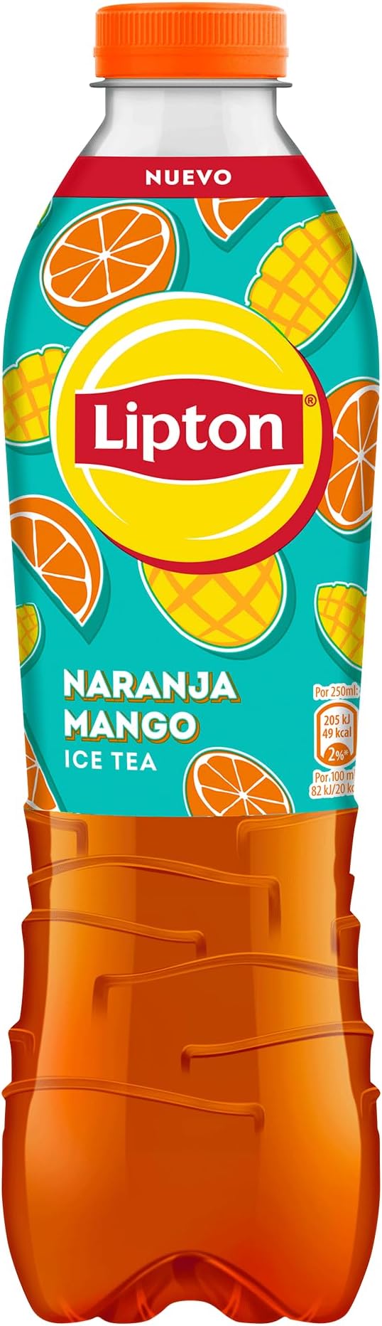 Ipton Ice Tea Orange Mango Bottle 1 L - Black Tea Refreshing Drink with Fruit Juices - No Gas