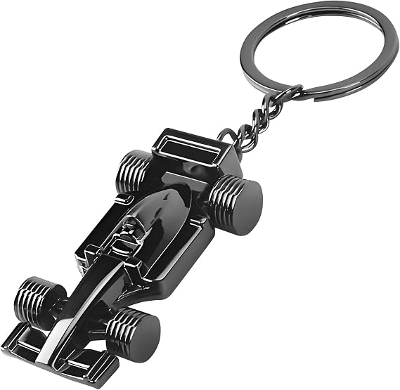 Silver Racing Car Keyring,Sport F1 Keyring Key Chain,Car Key Ring Chain Metal Keychain,Formula 1 Gifts for Boy Men,Metal Keyring Accessories for Christmas, Easter, Birthday,F1 Merchandise