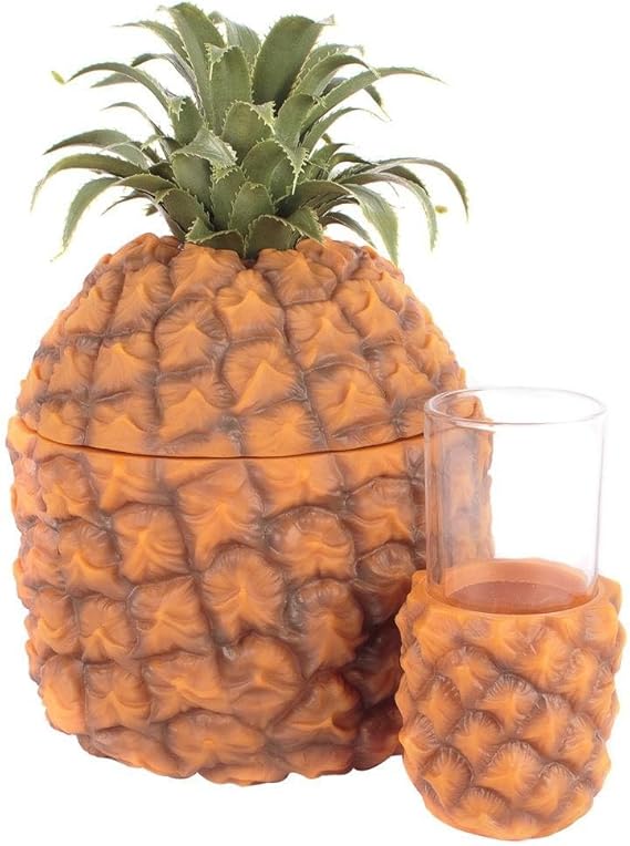 Retro Pineapple Ice Bucket - Vintage Plastic Pineapple Shaped Centrepiece
