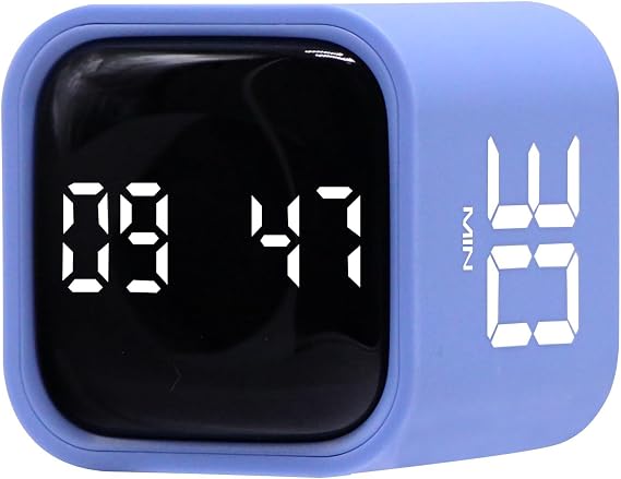 Productivity Timer Flip Gravity Sensor Cube Timer With Countdown & Countup & Stopwatch– Pomodoro Timer Cube,Adjustable Volume & Vibration Alert,Preset 5/10/30/60 Min