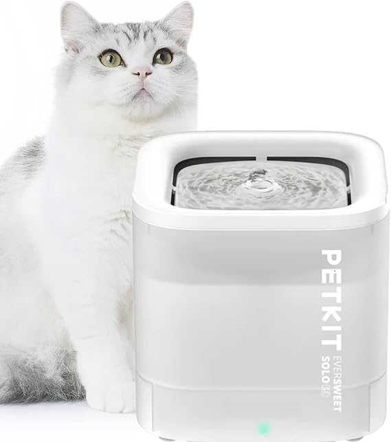 PETKIT EVERSWEET Otomatik Kediler için Çeşme 1,85 l, Kablosuz Su Pompası, Ultra Sessiz İçme, 35dB Akıllı LED Işıklı, Filtre Ünitesi 3.0