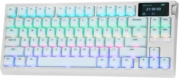 EPOMAKER G84 Pro 75% Wireless Mechanical Gaming Keyboard, White