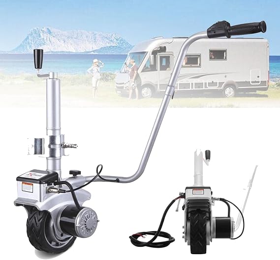2270KG Motorised Trailer Dolly - 12V 350W Electric Wheel for Caravan/Boat/Camper | All-Terrain Aluminium with Remote