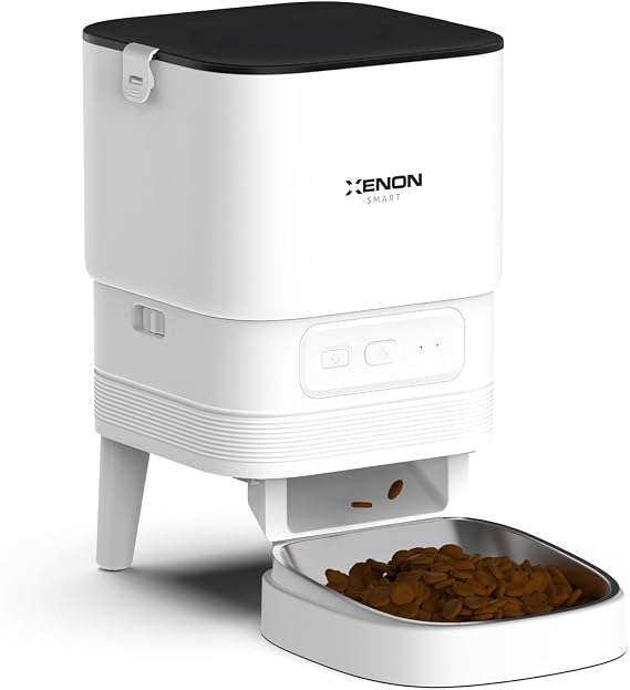 Xenon Smart Smart Automatic Cat Food Bowl Remote Access and Programmable Stainless Steel Feeding Bowl X8612 with Mobile Application