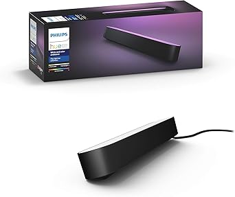 Philips Hue Play White and Colour Ambiance Smart Light Bar Extension, Entertainment Lighting for TV and Gaming Works with Alexa, Google Assistant and Apple HomeKit, Black [Energy Class F]