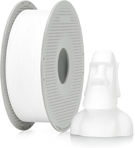 Bambu Lab PLA 3Dプリンターフィラメント マット仕上げ 高精度 低絡み 低反り 再利用可能スプール AMS対応 3Dプリント素材 1.75mm 1kg アイボリーホワイト