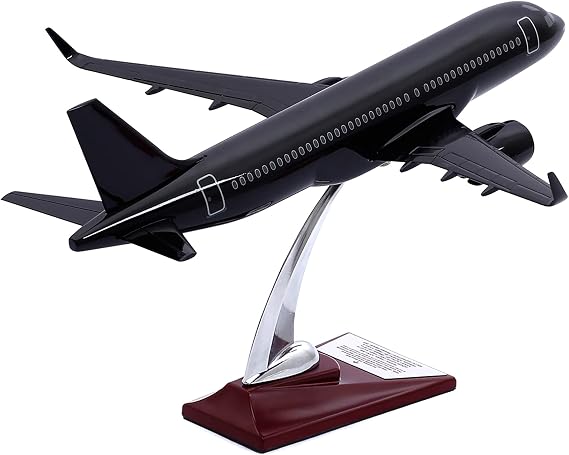 Zekupp Airbus A320, 1/100 THY Siyah Renkli Uçak Maketi (ZU-UCK0112)