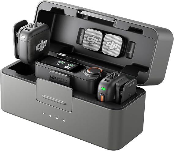 DJI Mic 3 (2 TX + 1 RX + Charging Case), Wireless Microphone