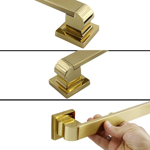 Badem10 Bersel Çekme Kolu Çelik Kapı Dış Kapı Kolu Tutma Kulbu Gold Kulp 60 cm