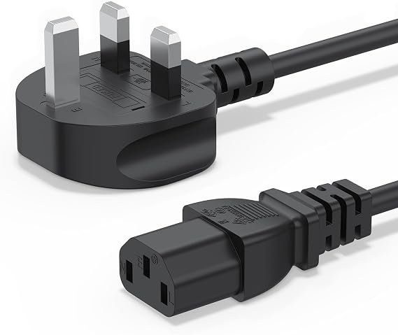 UK Power Cable,Computer & Monitor Power Cable,1.5 Metre 3 pin Mains Power Lead UK Plug Kettle Lead Universal AC Power Cord for Monitors,LED LCD Smart TV, PC,Rice Cookers,Laptop,Printer, etcs (1.5 M)