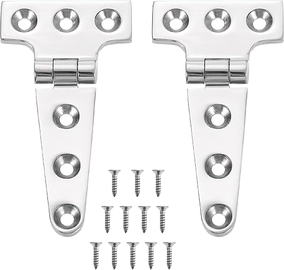 Icetop Heavy Duty T Hinges, 2 Pcs Marine Grade Cabinet Hinges