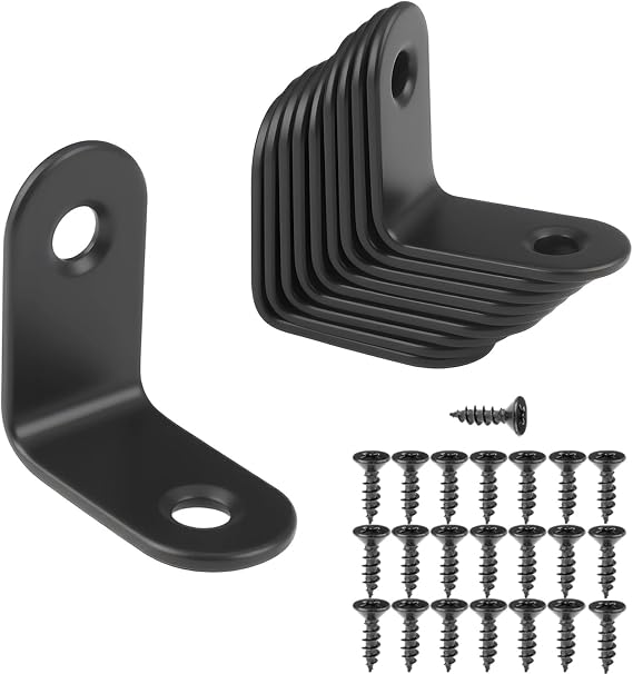 10 Pack Small L Brackets Right Angle 90 Degree Bracket for Shelves