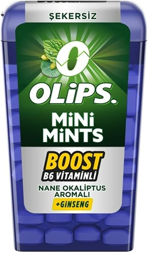 Olips Mini Mints Nane & Ginseng Aromalı Şekersiz Şeker 12.5g