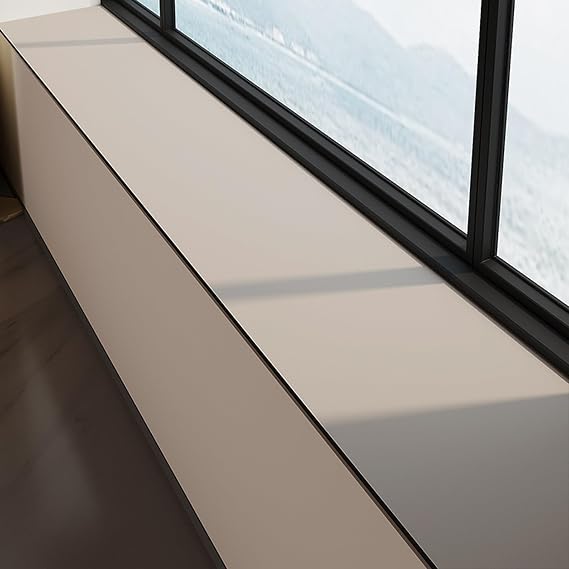 window-sills Narrow Window Sill Pad, Adjustable & Waterproof Bay Windows Cushion With Non Slip Bottom, Absorbent Dust-Proof Windowsill Seat Mat(White L x W,130x10cm/51x4)