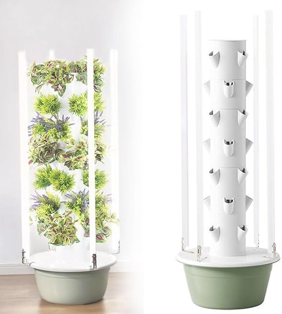 Vertical Hydroponic Grow Tower,Vertical Hydroponic Tower Grow Kit - 20/28/36 Pods Hydroponic Growing System for Vegetables, Indoor Aeroponics Garden,