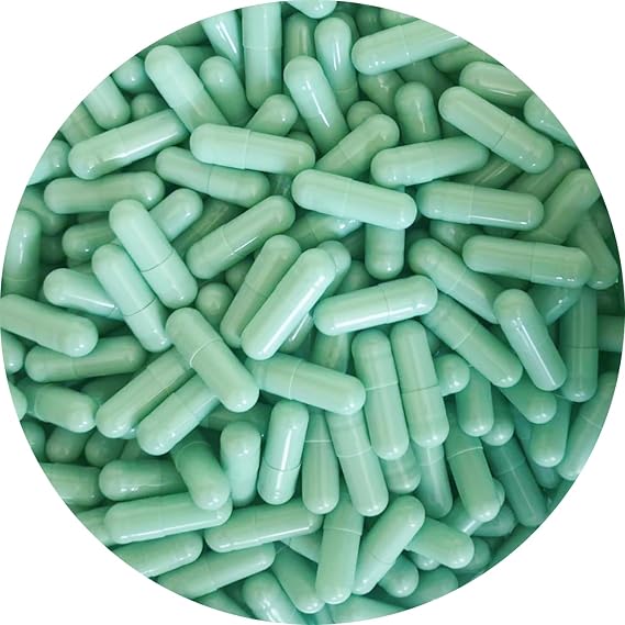 Size 00 Light Green Empty Vegan Capsules for Self Fill, Size 00 Light Green HPMC Vegetarian Capsules-Size 00 Light Green Vege Capsules, GMO Free, Kosher Certified (1000)