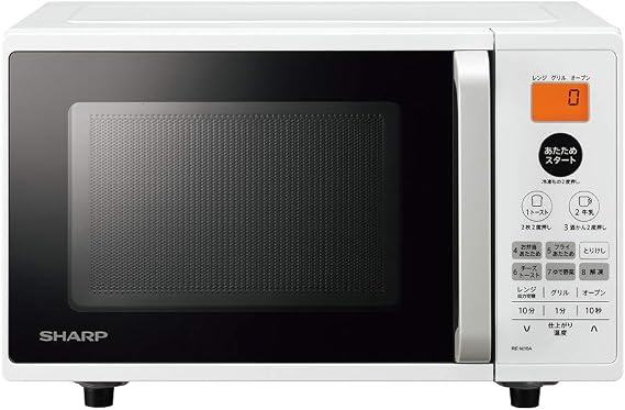 Sharp Microwave Oven, 0.6 cu ft 16 L, Turntable, Hertz-Free Toast Function, For Single Living, White RE-M16A-W