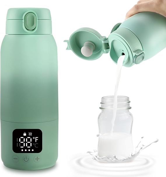 Portable Bottle Warmer for Travel,17oz Portable Milk Warmer for Baby