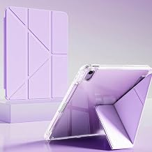 Coverzone iPad Pro ile Uyumlu 12.9 inç 6.Nesil Kılıf 2022 A2437 Kalem Koyma Bölmeli Ultra Koruma Antişok Yatay Dikey Şekillerde Stand seçeneği Uyku Modlu New Attractive Smart Cover Kılıf Lila