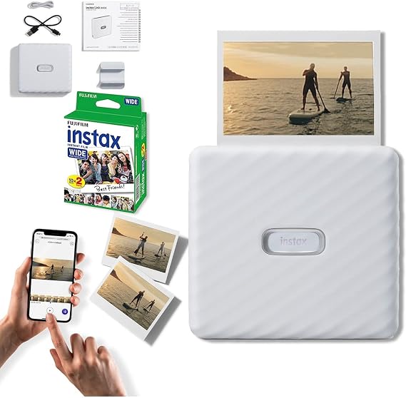 instax Link Wide Akıllı Telefon Yazıcı +20'li film (Beyaz)