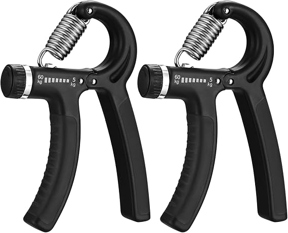 Pack of 2 Hand & Trainer Adjustable Forearm & Grip Strength Trainer for Fitness, Climbing, Stress Relief