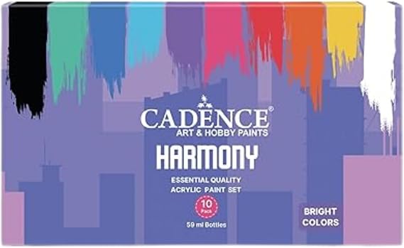 Cadence HARMONY AKRİLİK 10'LU SET BRIGHT COLORS & CANLI RENKLER 59ML